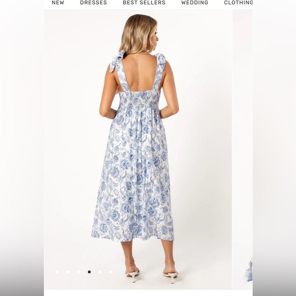 Petal and Pup Janie Midi Blue & White Floral dress NWT size Medium - Picture 5 of 16